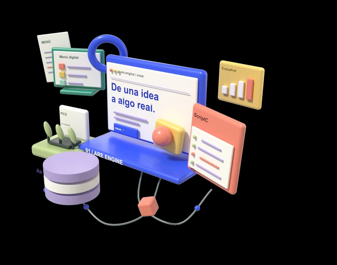 Un mundo en miniatura que representa los proyectos de software de Daniel